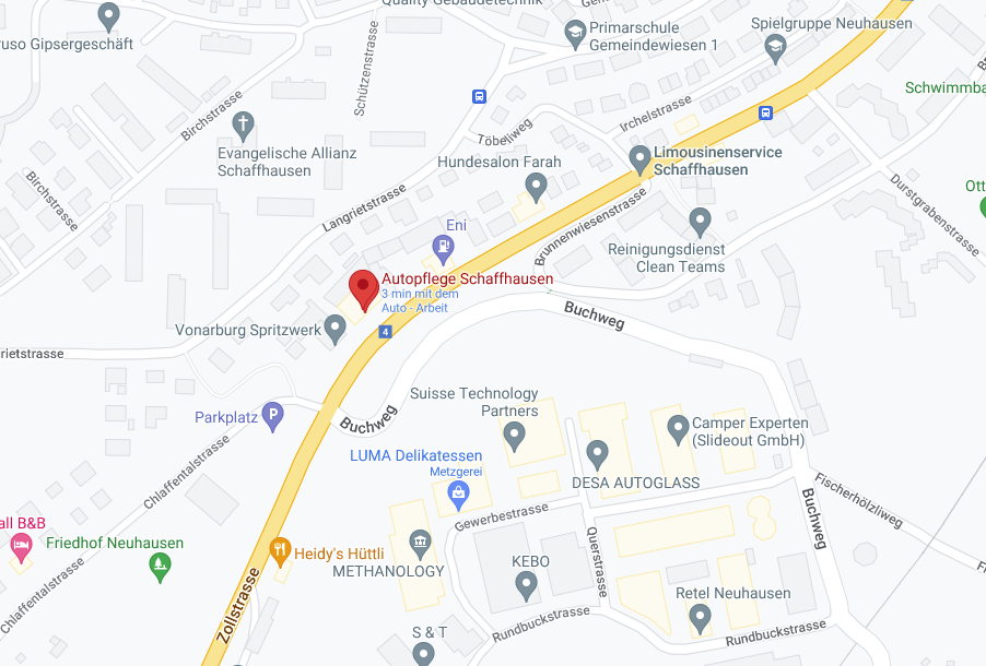 Kartenausschnitt Zollstrasse 92, Neuhausen am Rheinfall